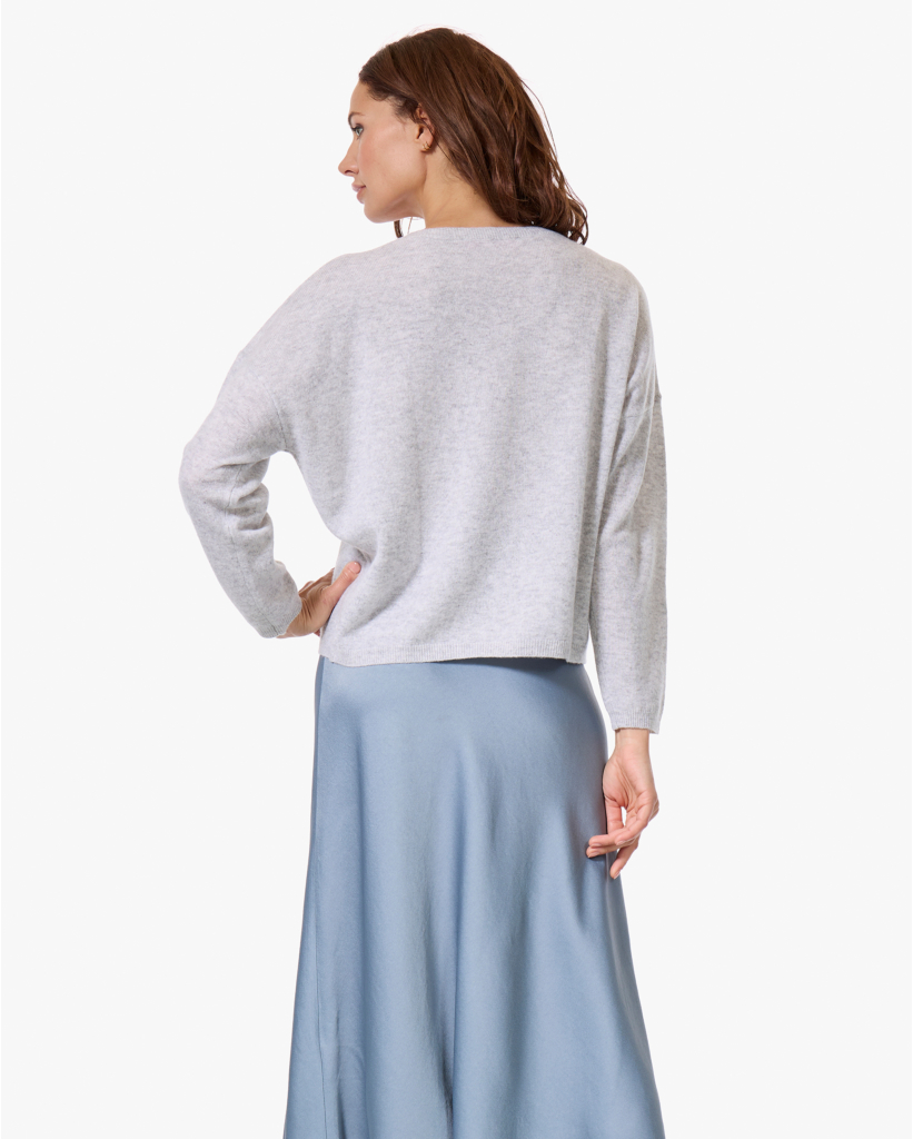 Kaira Cashmere Trui Lichtgrijs Mêlee