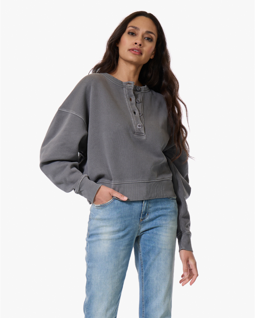 Rhomboid Crewneck Sweater Donkergrijs