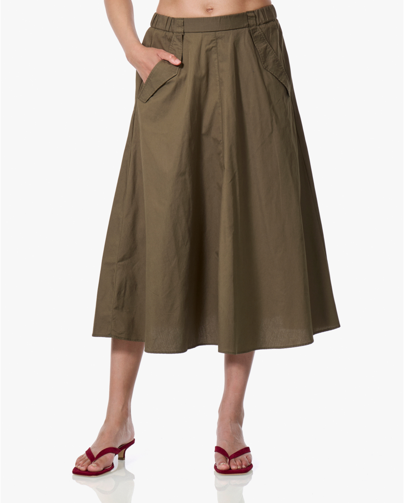 Jamiaco Midi Rok Olive