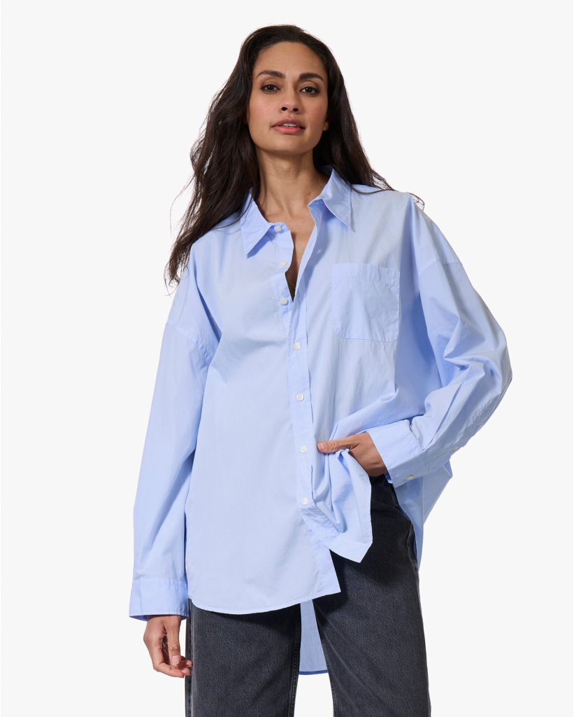 Macy Oversized Blouse Blauw