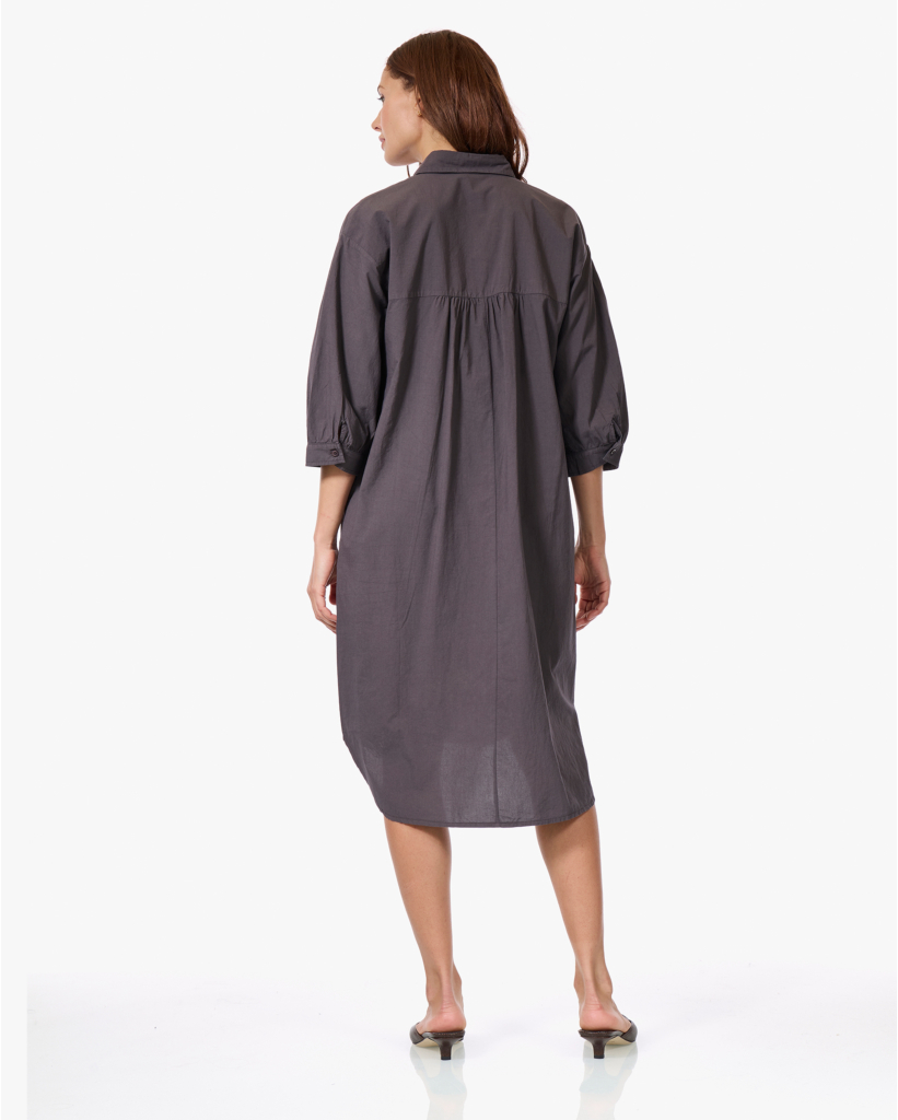 Washed Poplin Blousejurk Graphite