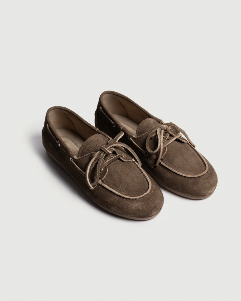 Boat Loafer Brushed Suede Dark brown