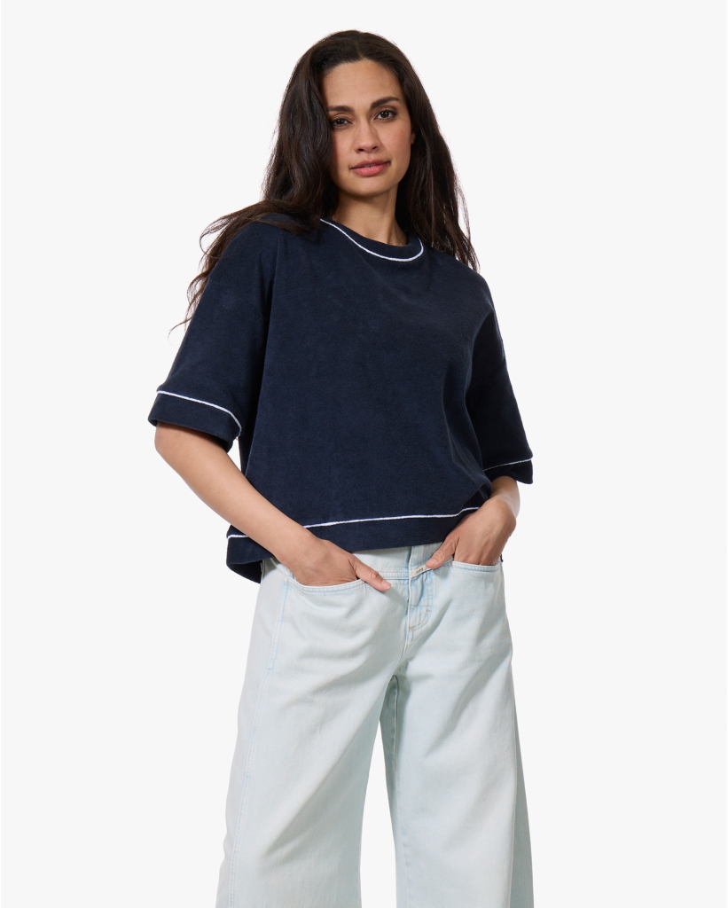 Klaxon Badstof T-shirt Navy