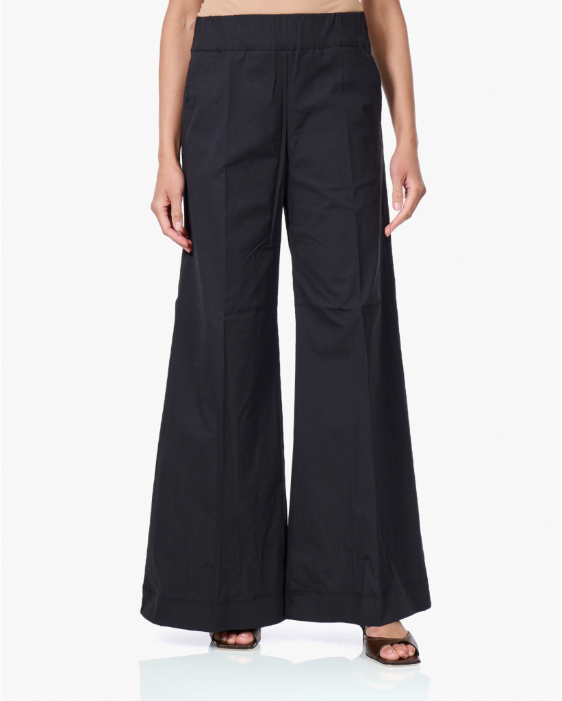 Super Woody Poplin Broek Zwart