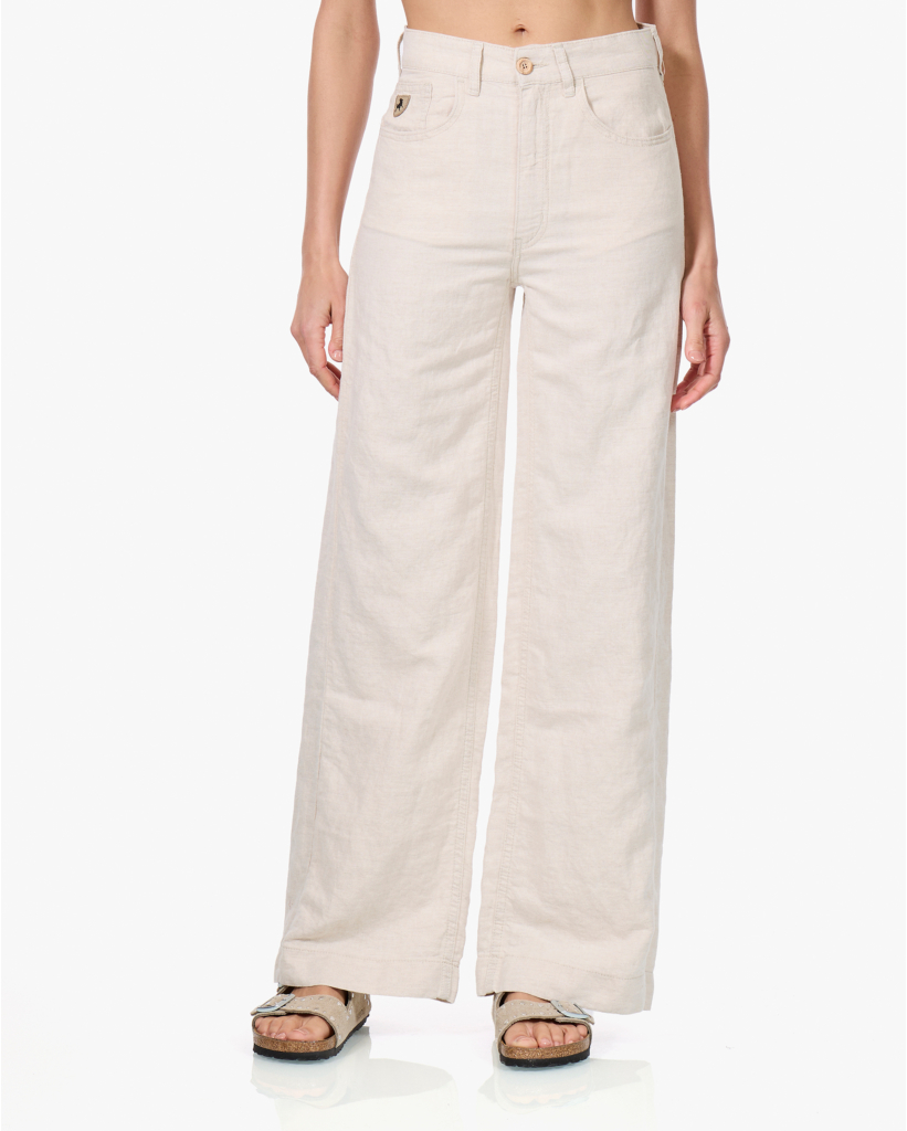 Rosa Linnenmix Broek Tosca Natural