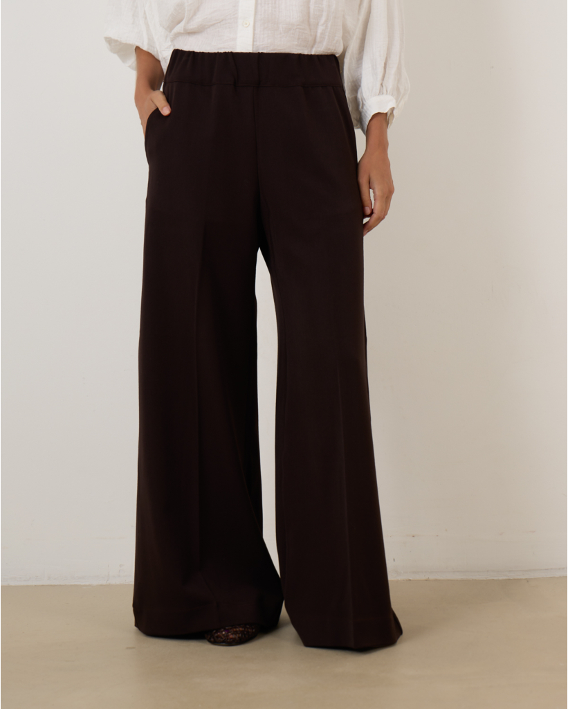 Woody Pantalon Donker Bruin 