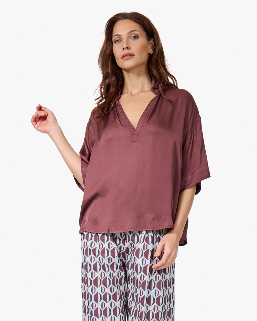 Tifana Viscose Blouse Prune