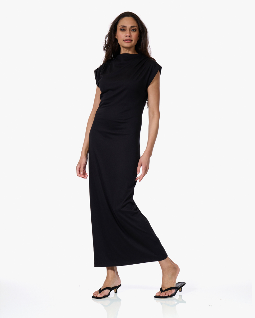 Alix Jersey Maxi Jurk Zwart 