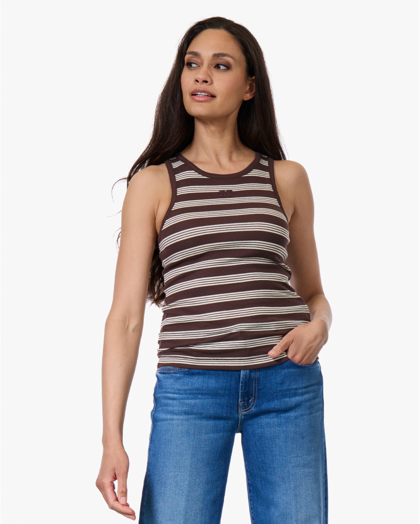 Gestreepte Rib Tanktop Mole