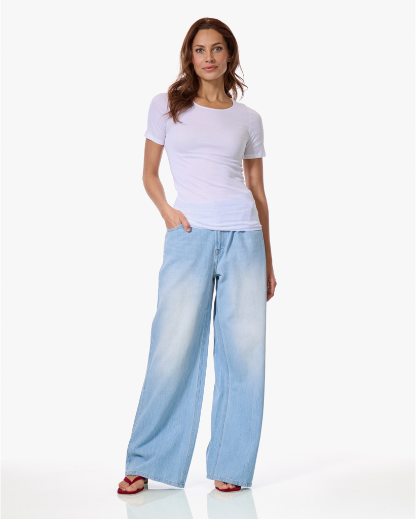 Cotton Seamless T-shirt Wit