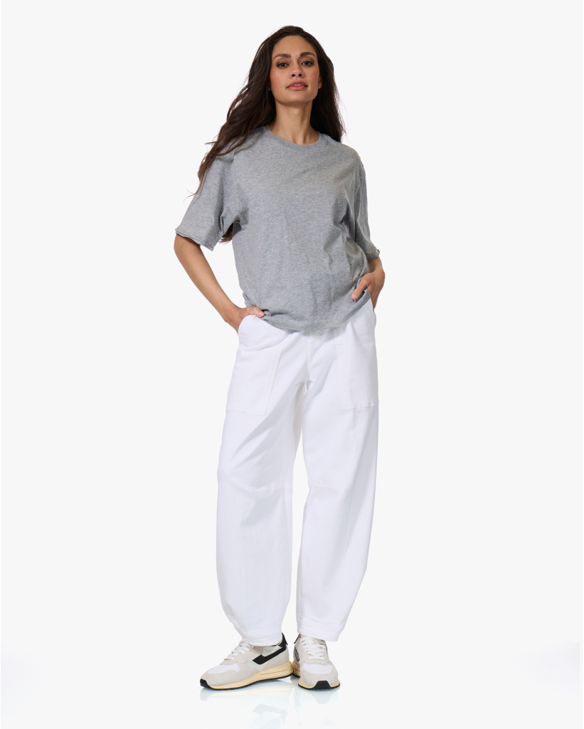 T-shirt Ronde Hals Grijs Melange