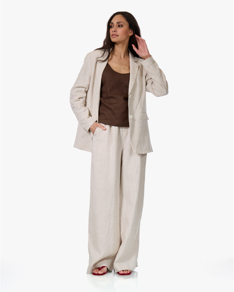 Lola Linnen Blazer Beige
