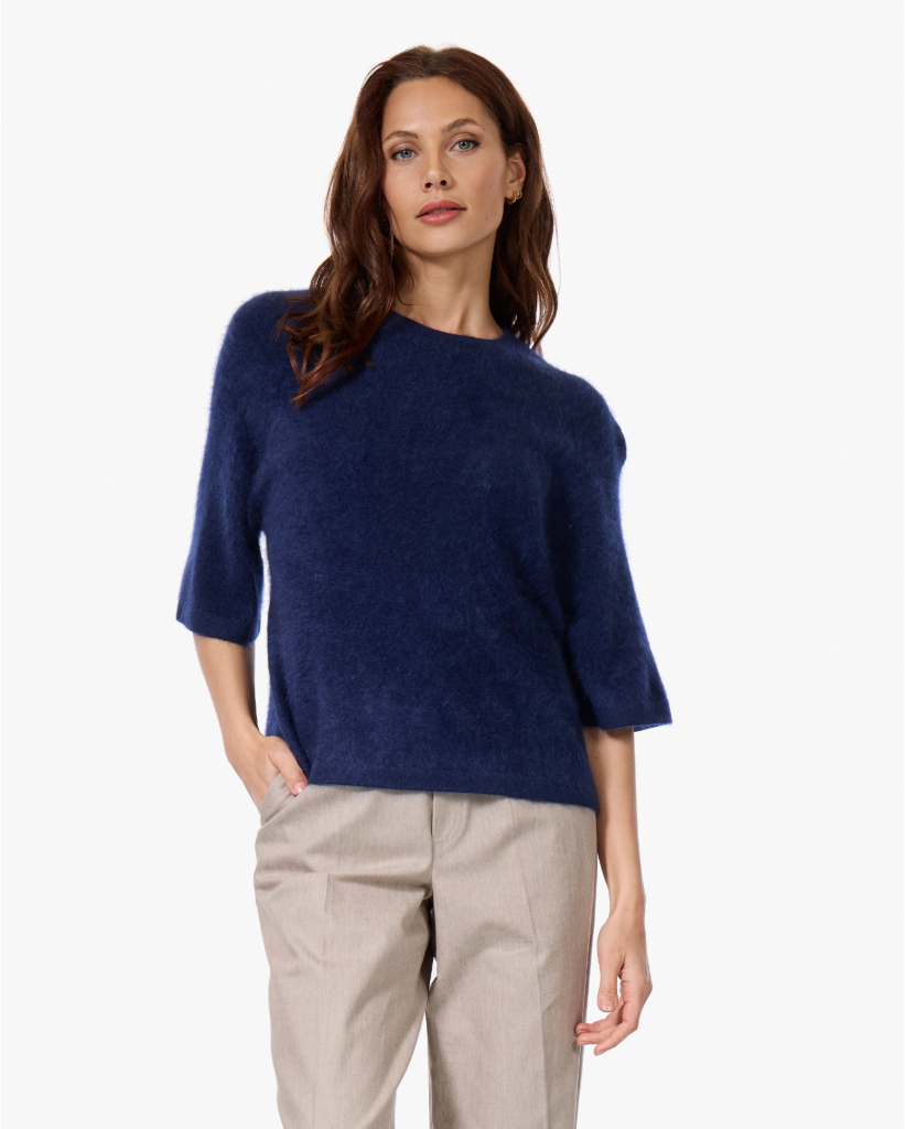 Jenna Brushed Cashmere Trui Navy