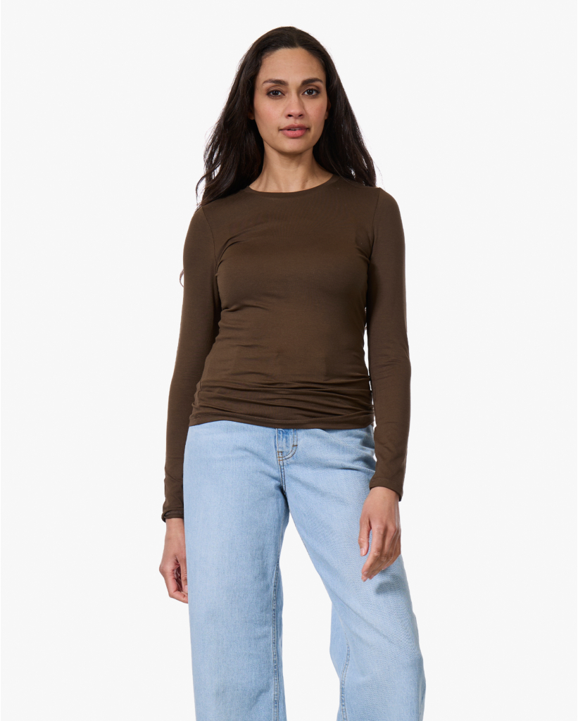 Soft Touch Ronde Hals Longsleeve Tonka
