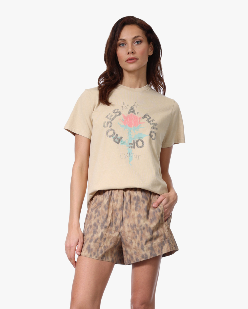 Ring of Roses Print T-shirt Safari