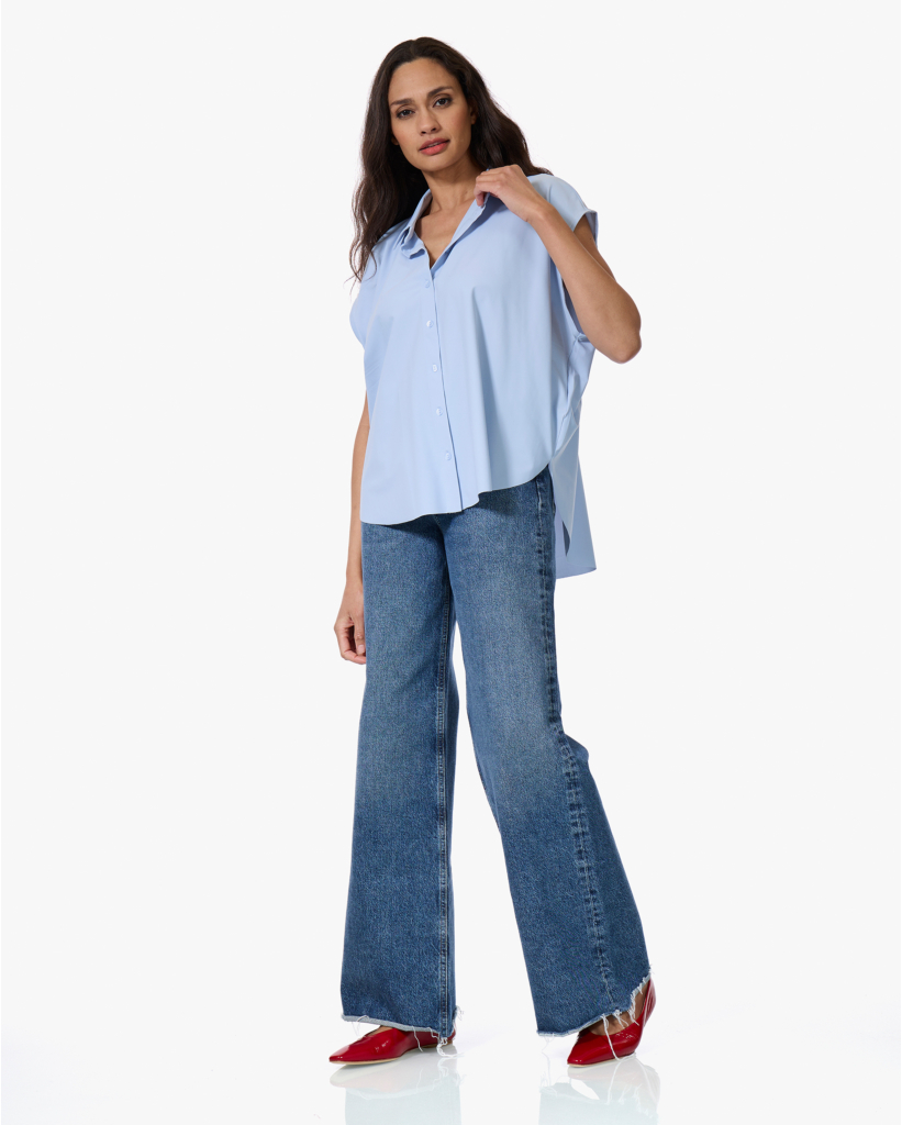 Tsuba Travel Jersey Blouse Cashmere Blauw