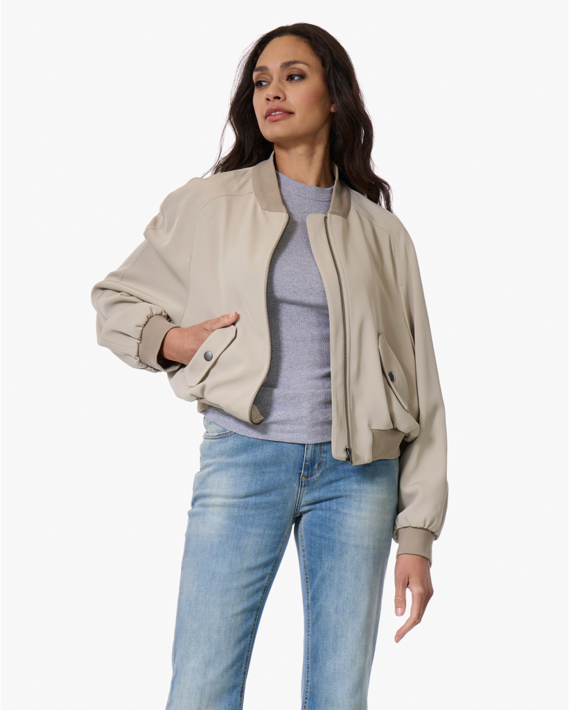 Marham Crêpe Bomber Jack Beige
