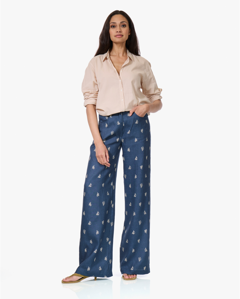 Beau Washed Poplin Blouse Parchment