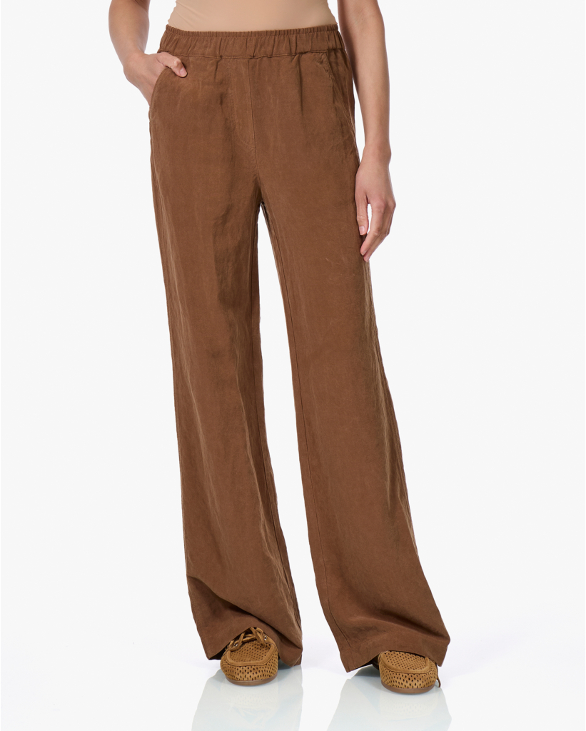Tencel-Linnen Pantalon Tobacco