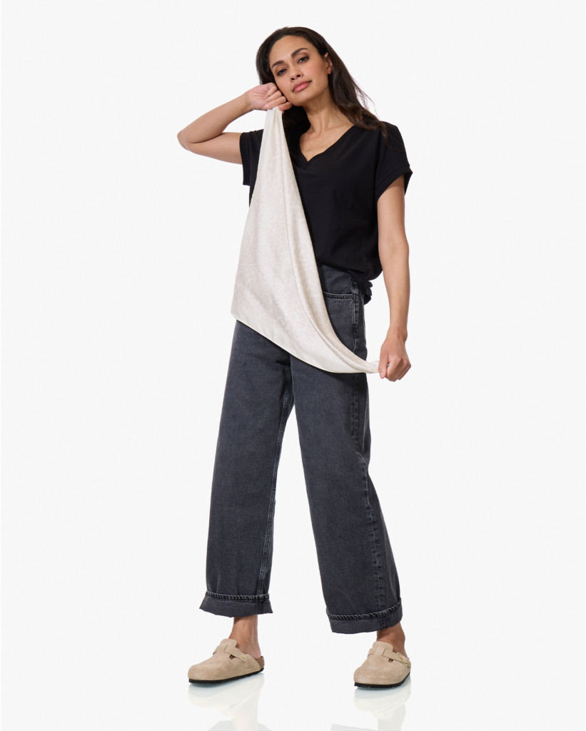 York Zijden Print Sjaal Leo