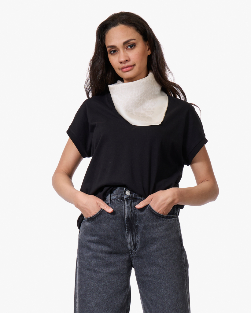 York Zijden Print Sjaal Leo