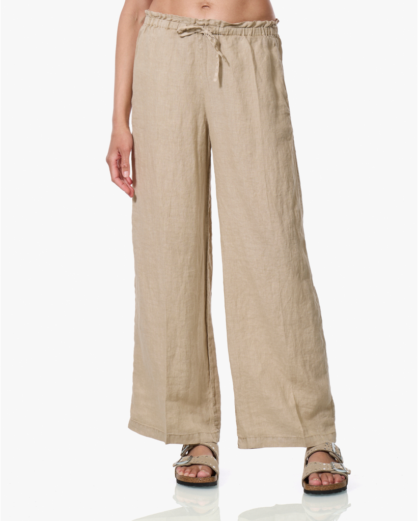 Linnen Broek Light Kaki