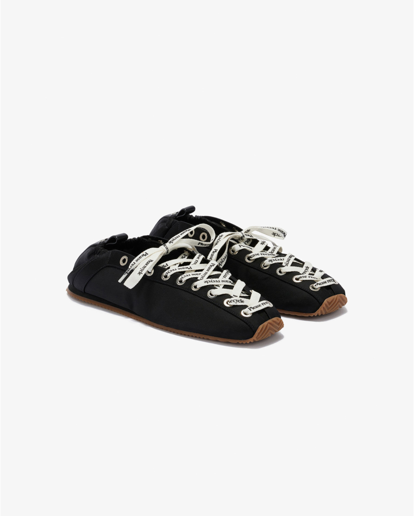Sporty Lace-up Ballerina Zwart