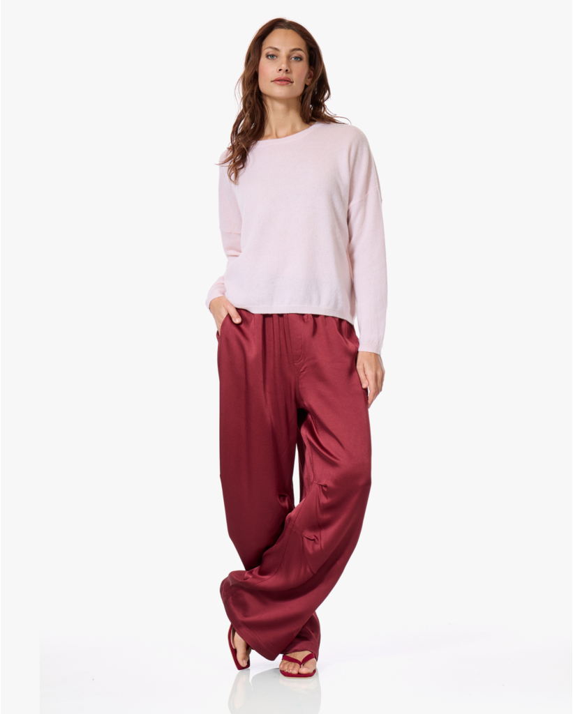 Chuck Crepe Satijnen Pantalon Cacao