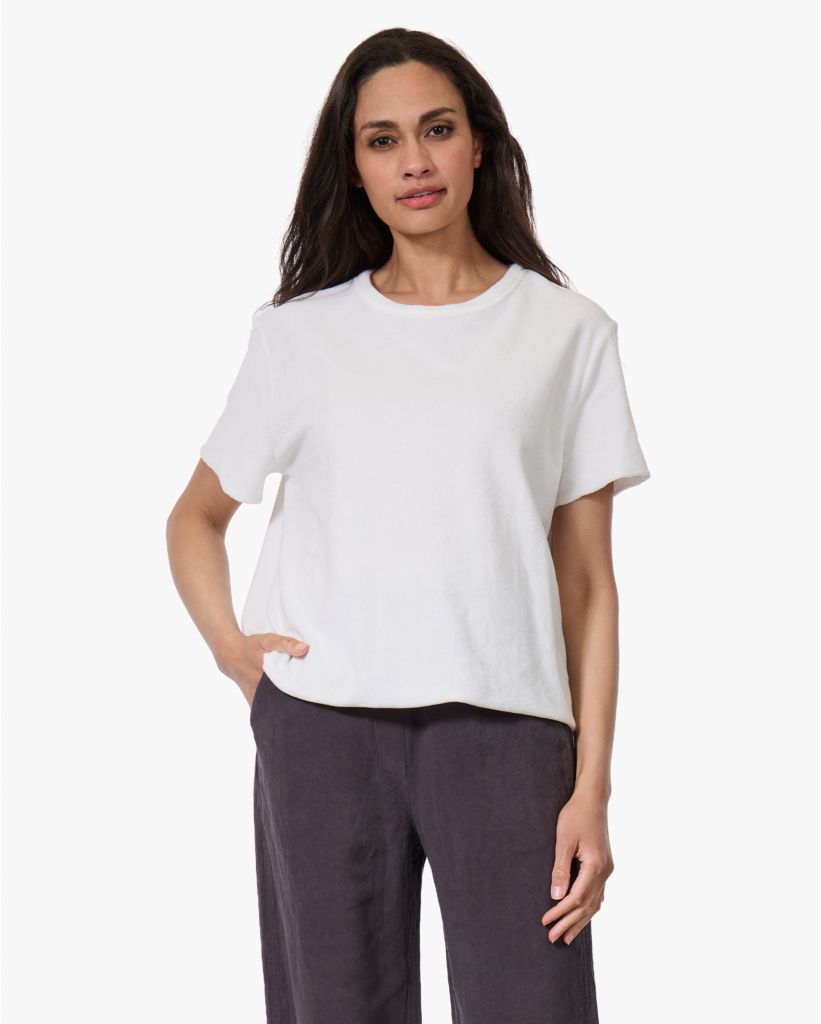 Boxy Terry T-shirt Milk