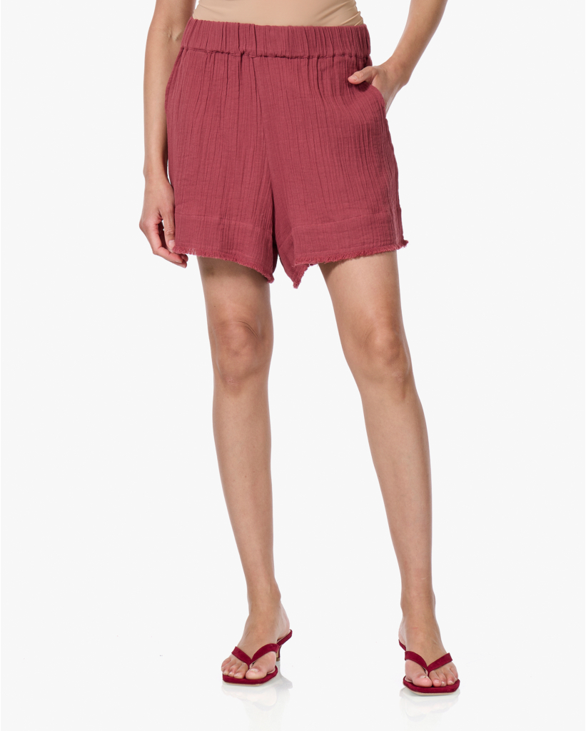 Moby Wrinkled Cotton Short Cacao