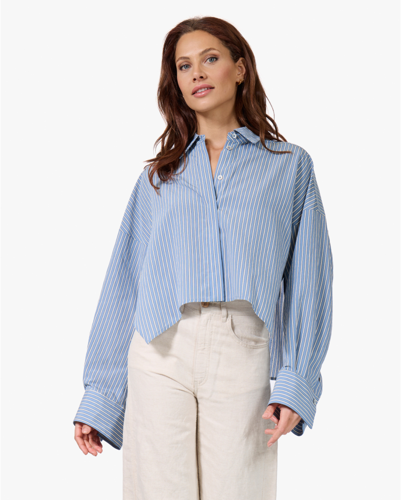 Oshio Gestreepte Blouse Blauw
