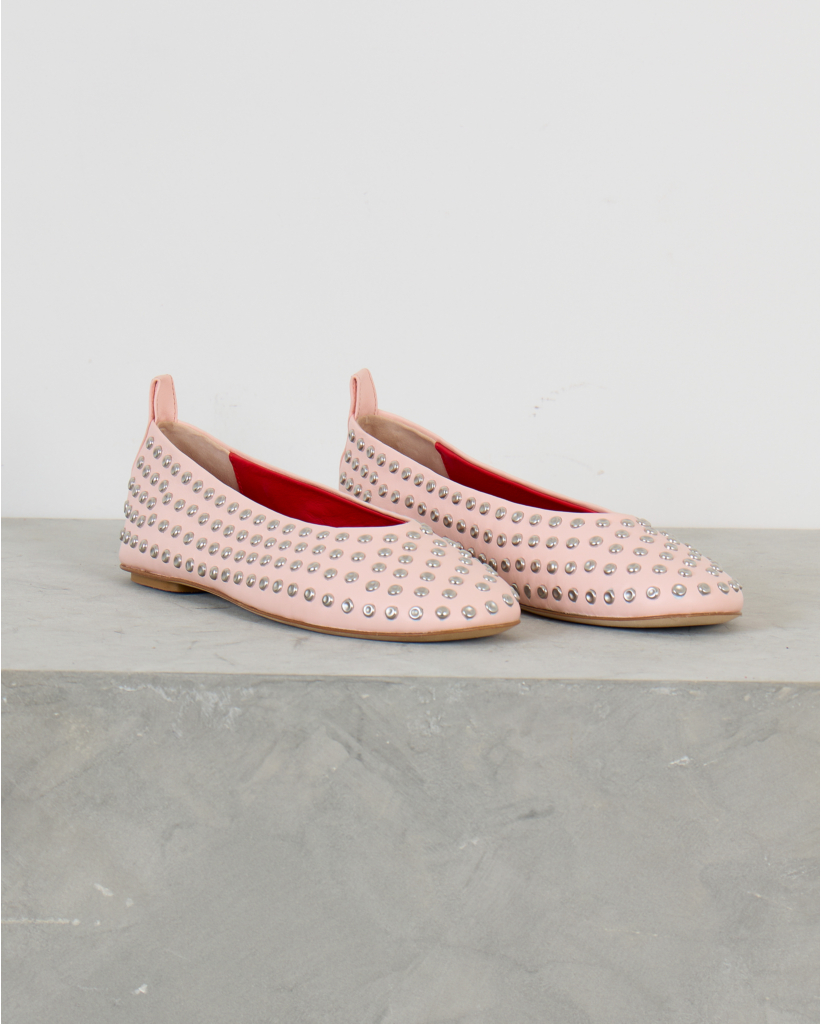 Selena Leren Ballerina's met Studs Ballet