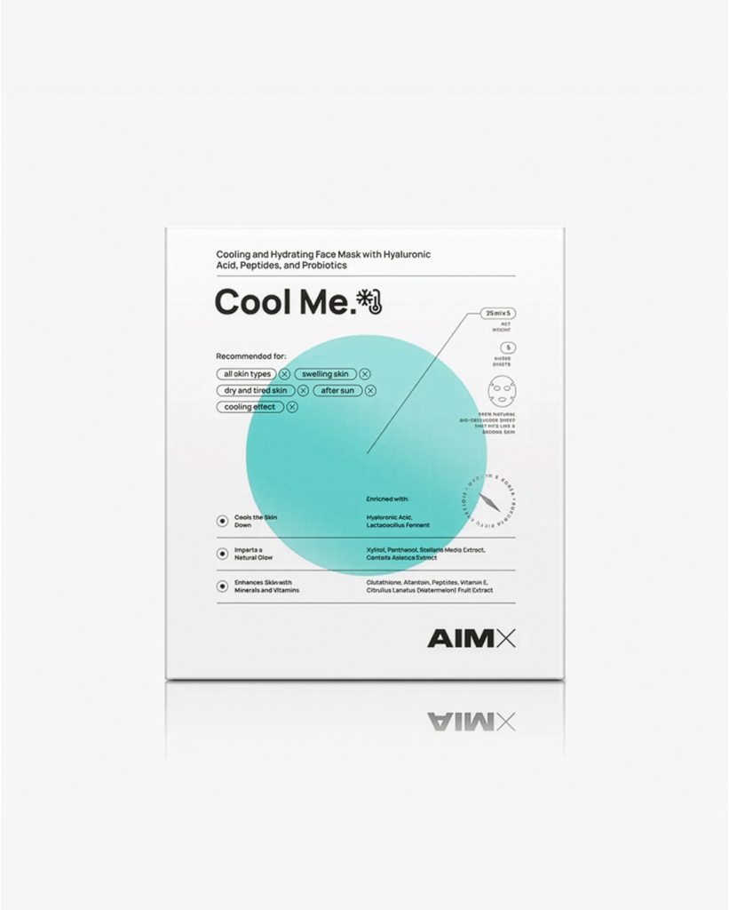 Hydrating and cooling face mask with probiotics "Cool Me" AIMX