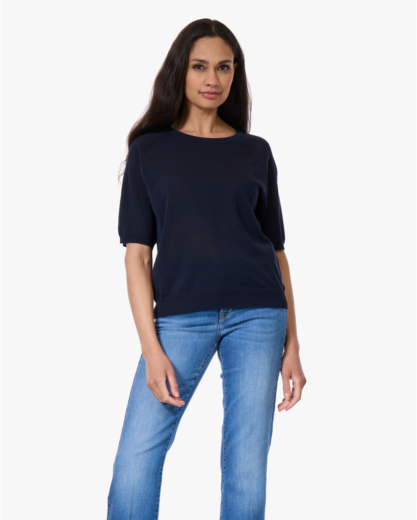Korte Mouwen Pullover Dark Sapphire