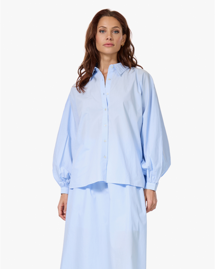 Gala Oversized Blouse Lichtblauw