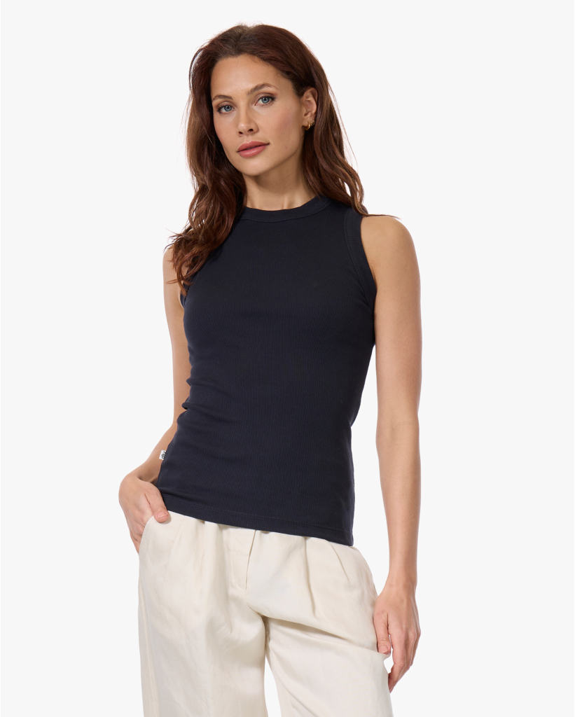 Khloe Ribbed Tanktop Navy