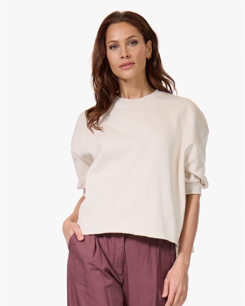 Liv Korte Mouwen Sweater Beige