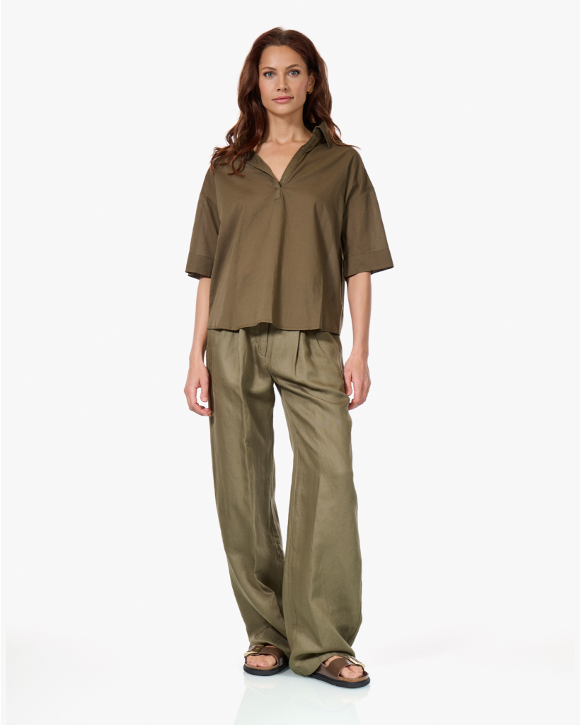 Tifana Voile Blouse Kaki