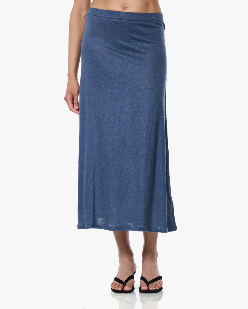 Linnen Jersey Rok Blue De Nimes