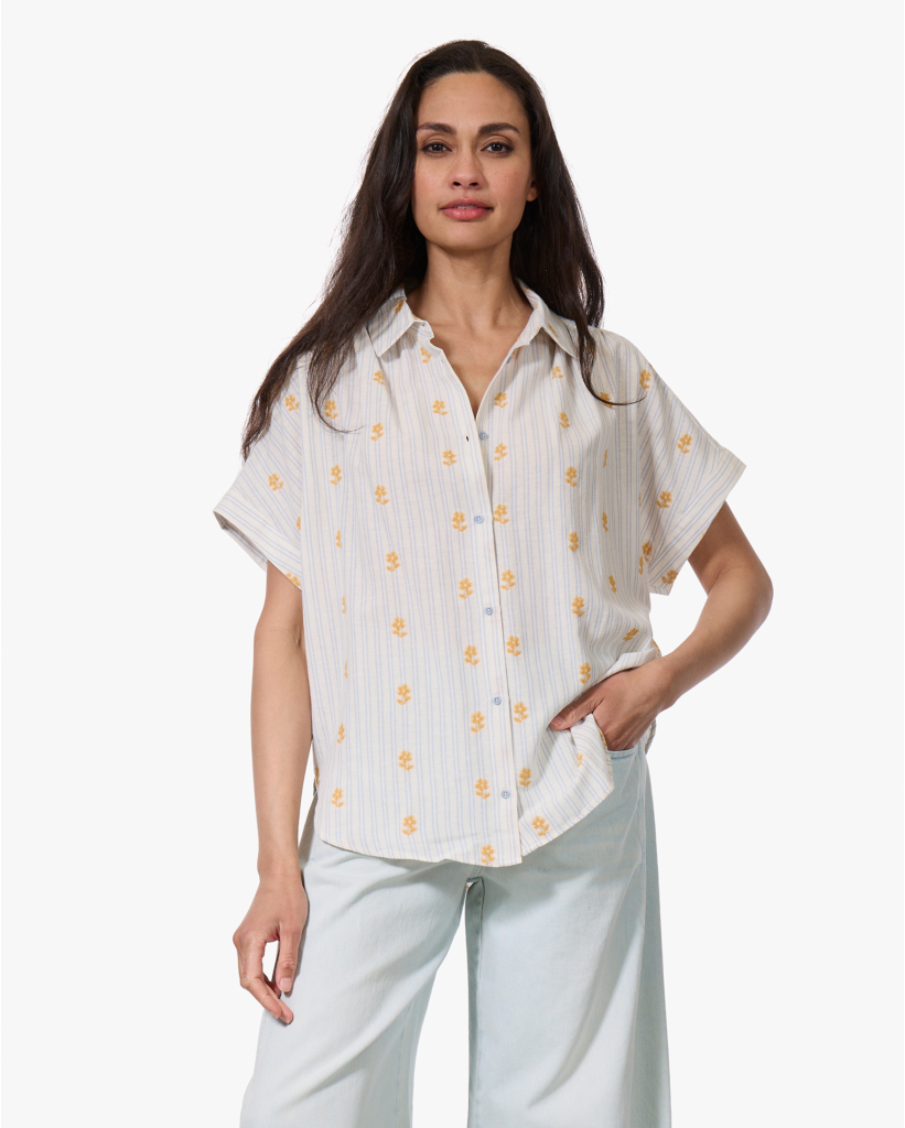 Louisa Lamanda Blouse Blauw/Geel