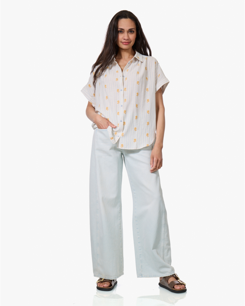 Louisa Lamanda Blouse Blauw/Geel