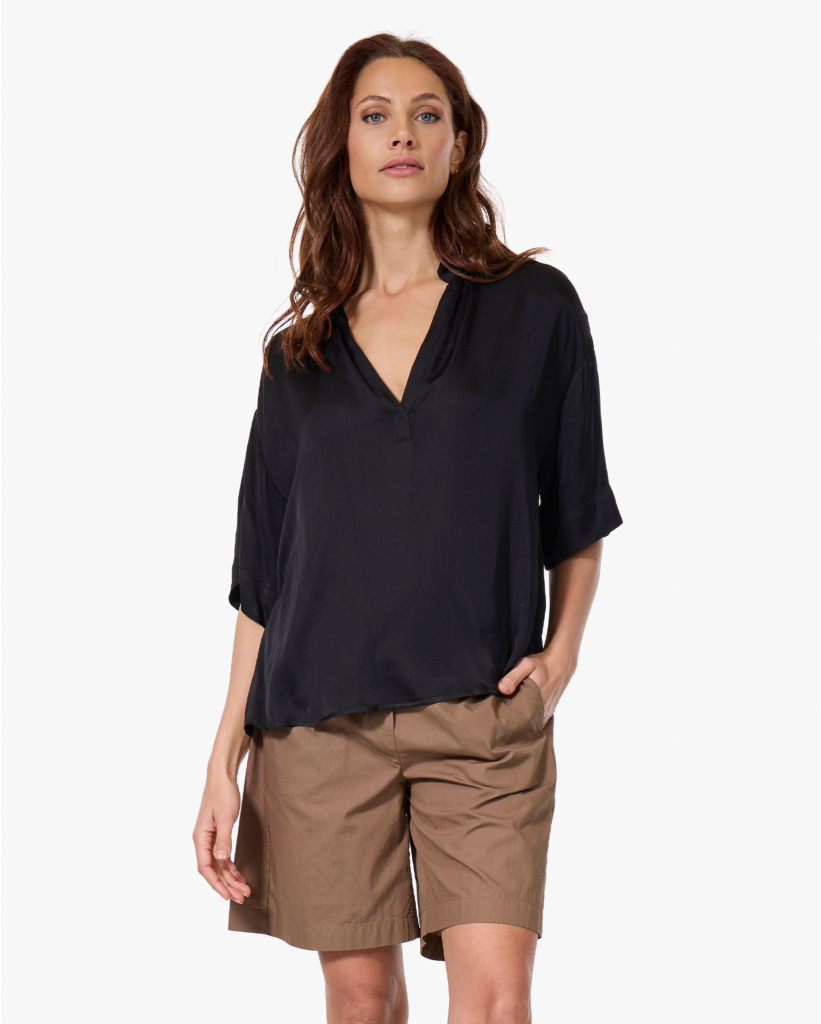 Tifana Viscose Blouse Zwart