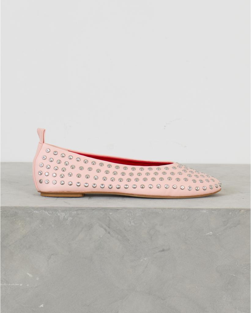 Selena Leren Ballerina's met Studs Ballet
