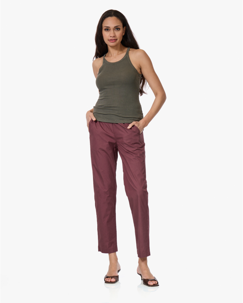 Pacifio Katoenen Pantalon Prune