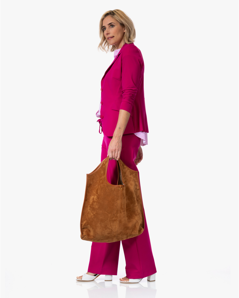 Paco Tas Caramel Split Suede