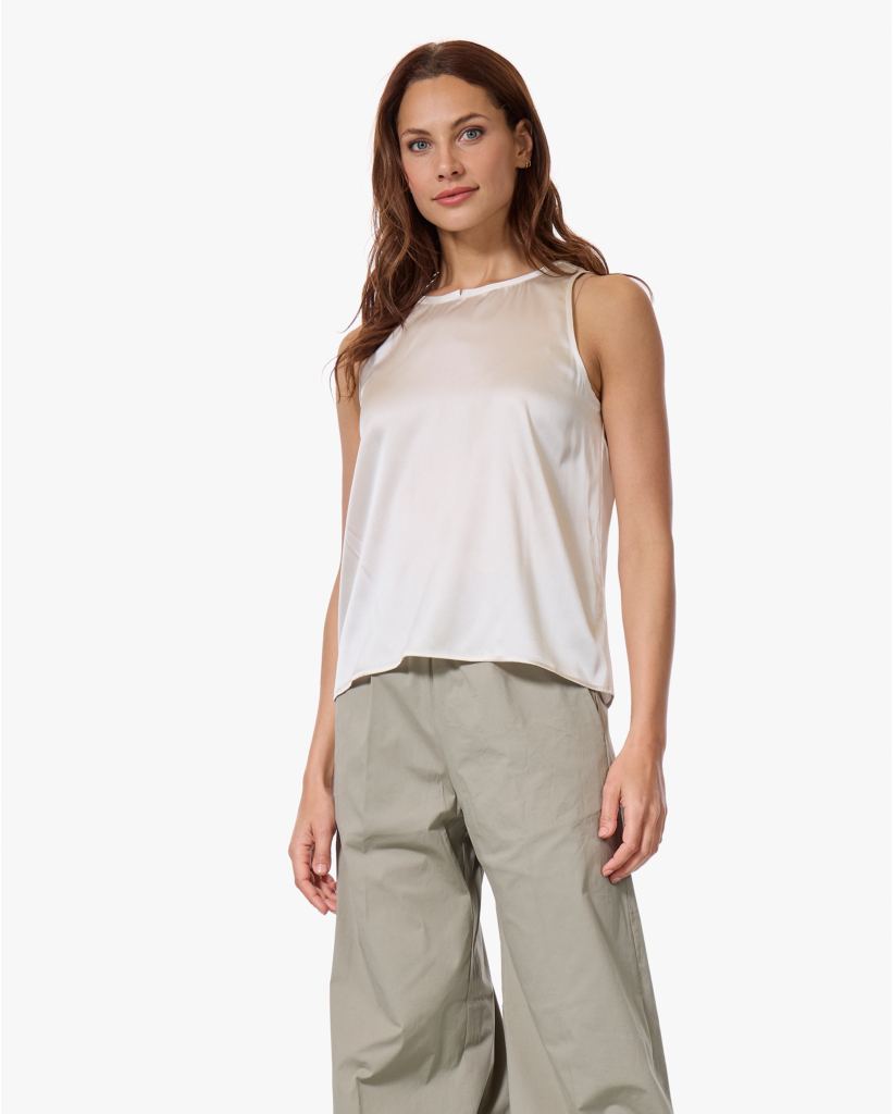 Zijden Top Soft Dune