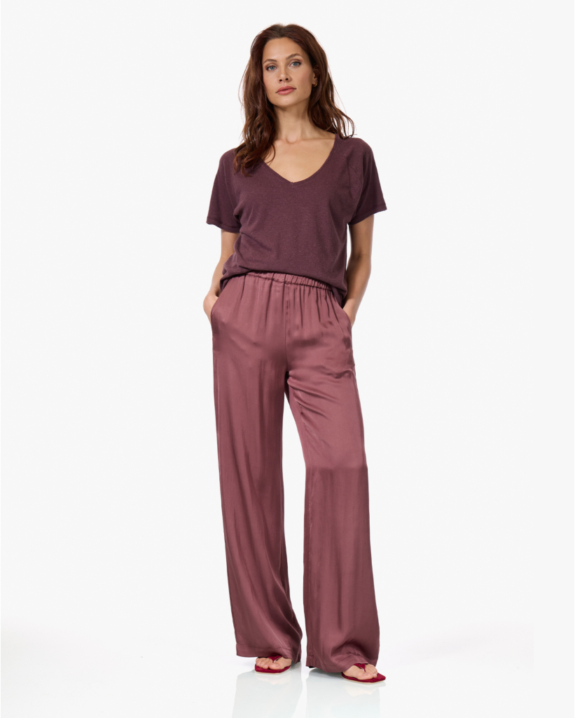 Portoricolo Viscose Pantalon Prune