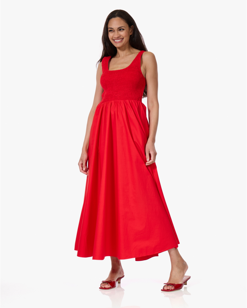 Florence Fit & Flare Jurk Red Flash