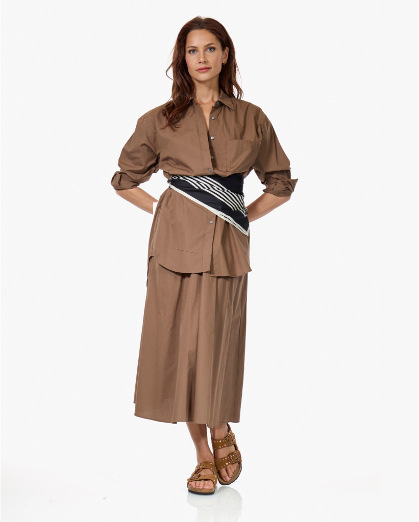 Jamiaco Midi Rok Camel