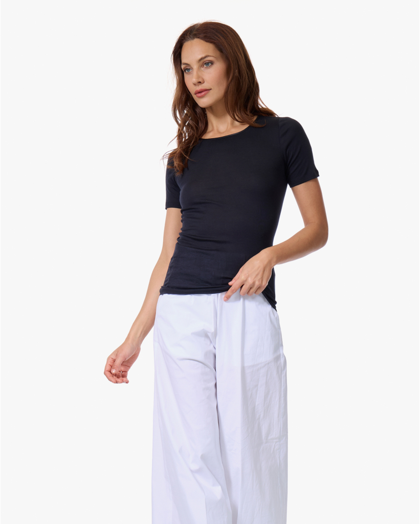 Cotton Seamless T-shirt Zwart 